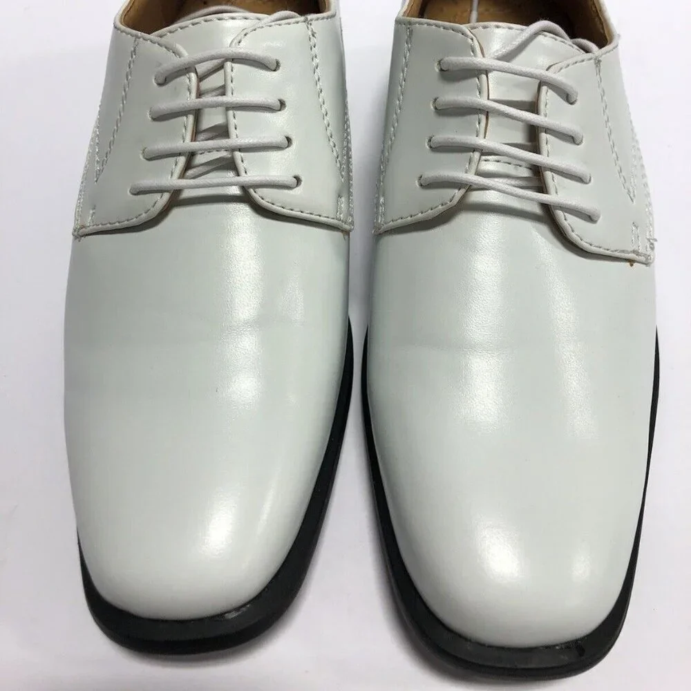Stacy Adams Boys Carmichael Oxford White Size 1.5 M Big Kid